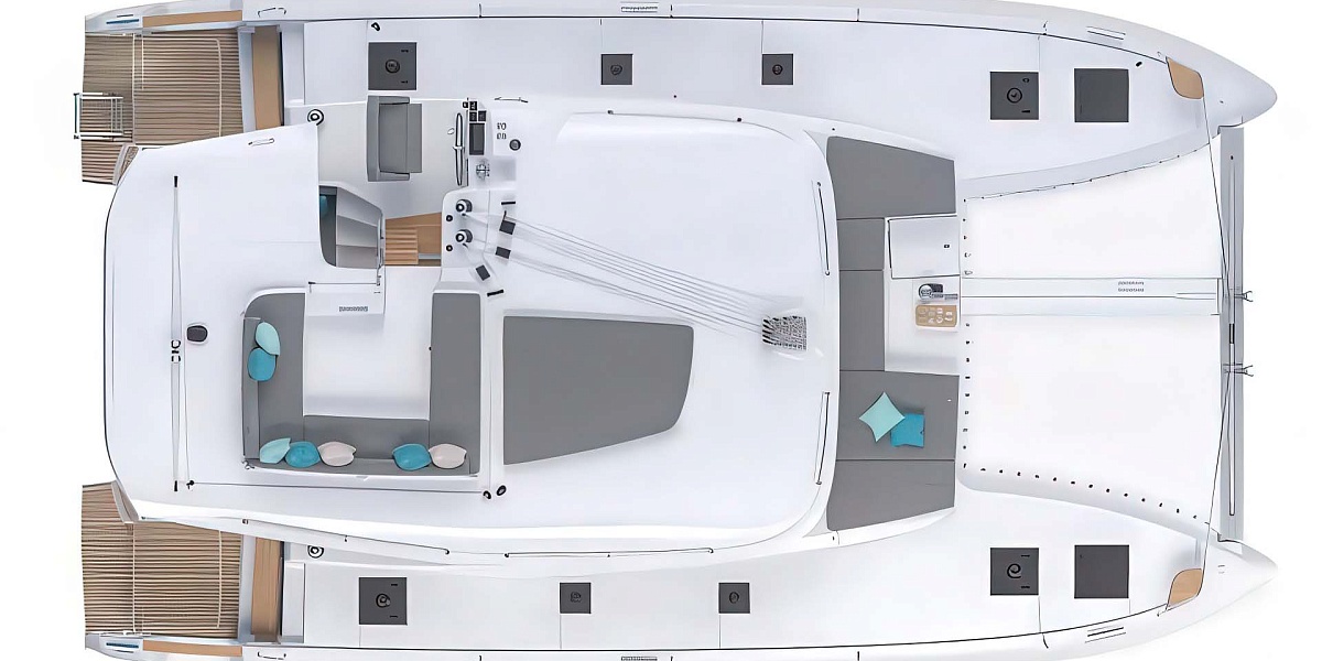 Аренда катамарана Lagoon 43 Cloud Dancer 2 на Пхукете - план главной палубы